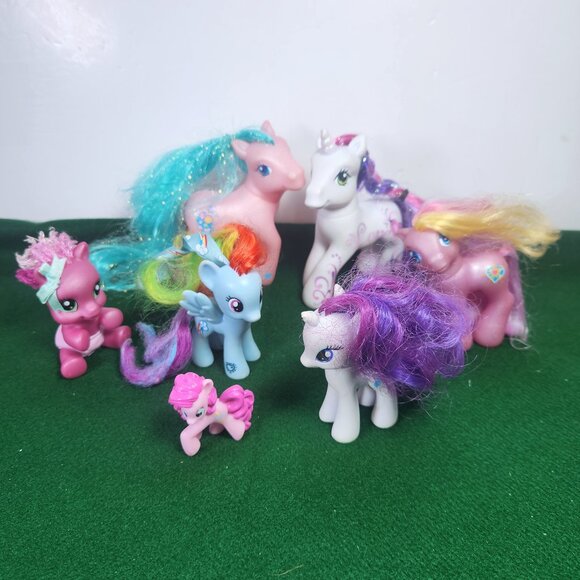 My Little Pony Lot of 7 Toys 2002 - 2010 Rainbow Dash Bundles O Fun 25th… - Picture 1 of 16